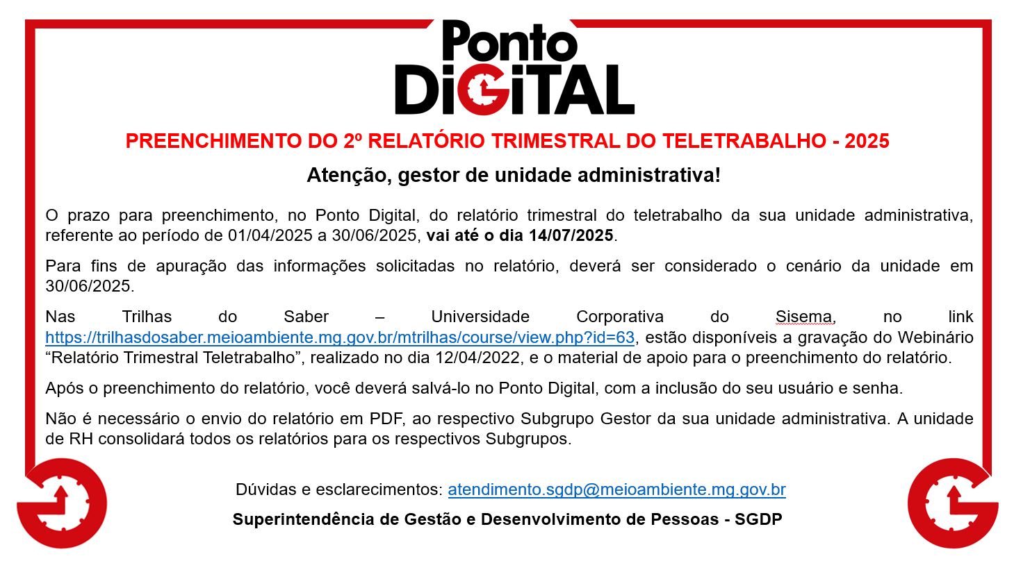 2º RELATÓRIO TRIMESTRAL